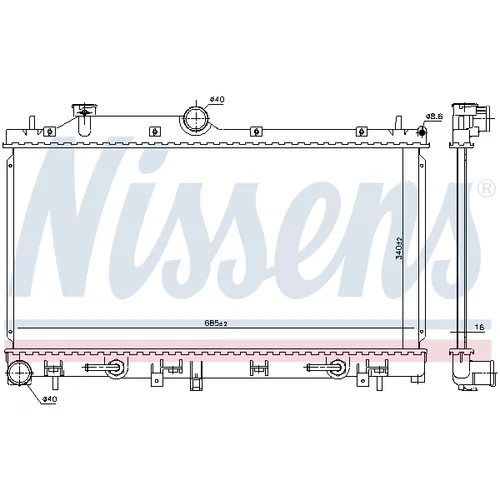 Chladič motora 606842 /NISSENS/ - obr. 4