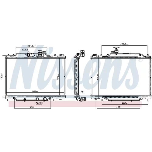 Chladič motora 607188 /NISSENS/ - obr. 4