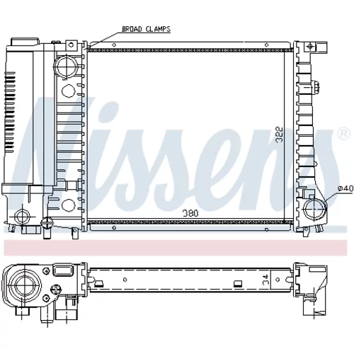 Chladič motora 60729A /NISSENS/ - obr. 4