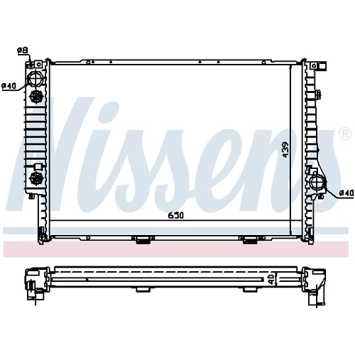 Chladič motora 60748A /NISSENS/ - obr. 1