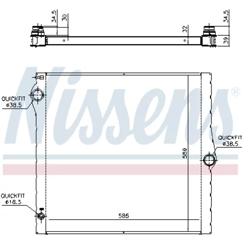 Chladič motora 60825 /NISSENS/ - obr. 5