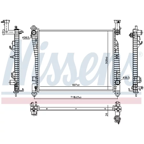 Chladič motora 61033 /NISSENS/ - obr. 4