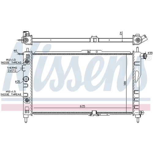 Chladič motora 616521 /NISSENS/ - obr. 5