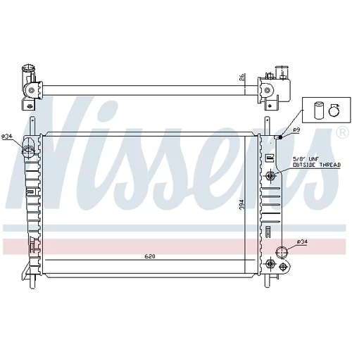 Chladič motora 62050 /NISSENS/ - obr. 5