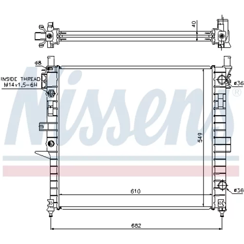 Chladič motora 62787A /NISSENS/ - obr. 5