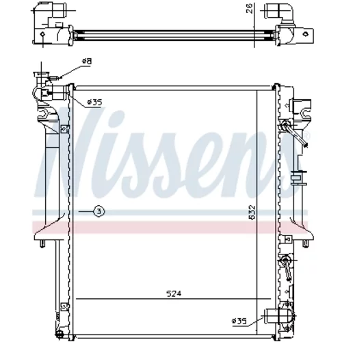 Chladič motora 62896 /NISSENS/ - obr. 5