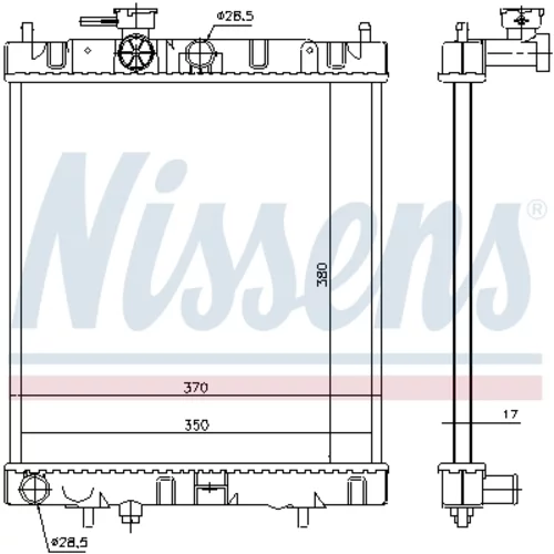 Chladič motora 62954 /NISSENS/ - obr. 4