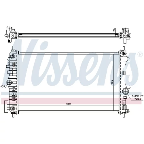 Chladič motora 630717 /NISSENS/ - obr. 4