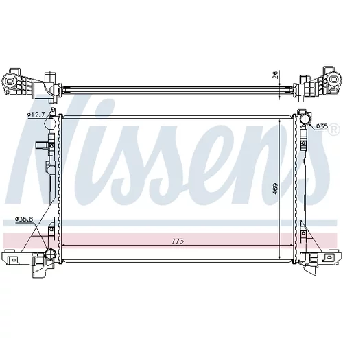 Chladič motora 630733 /NISSENS/ - obr. 4
