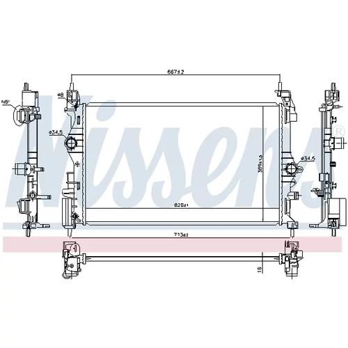 Chladič motora 630786 /NISSENS/ - obr. 4