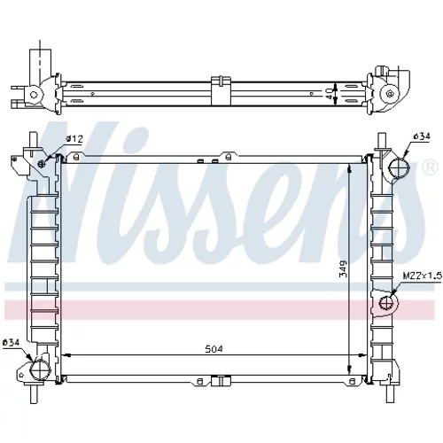 Chladič motora 63291A /NISSENS/ - obr. 4