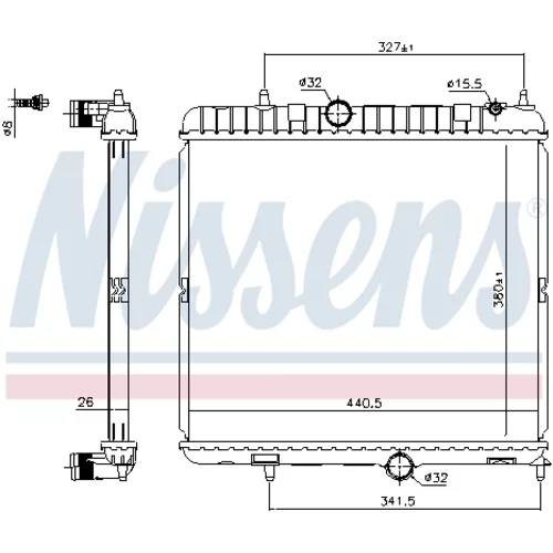 Chladič motora 636028 /NISSENS/ - obr. 4