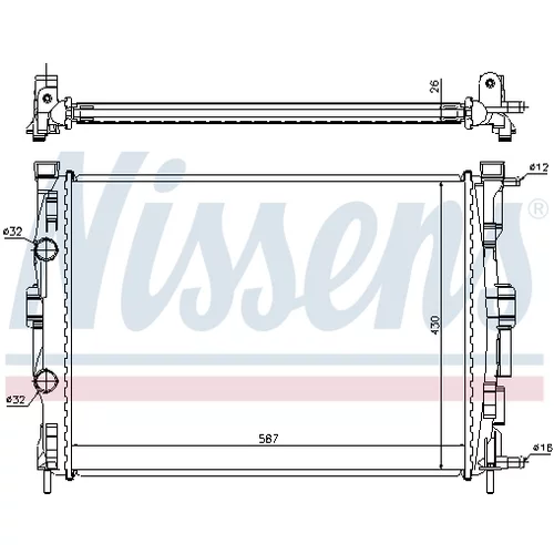 Chladič motora 63765A /NISSENS/ - obr. 4