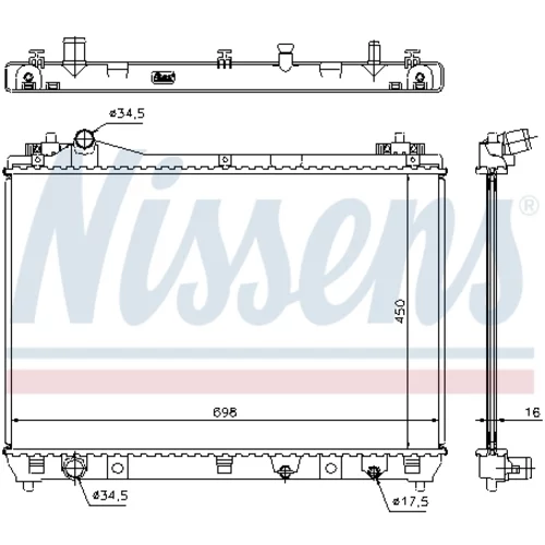 Chladič motora 64201 /NISSENS/ - obr. 5