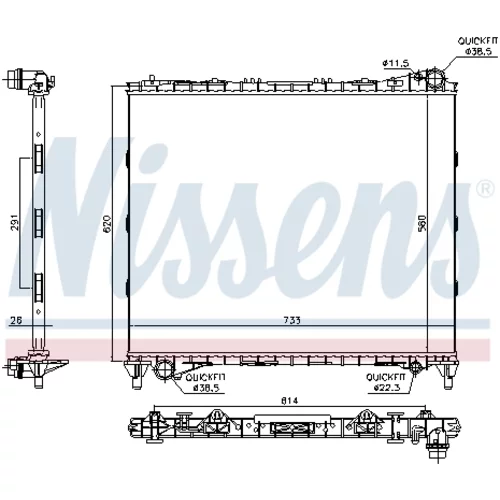 Chladič motora 64331 /NISSENS/ - obr. 11