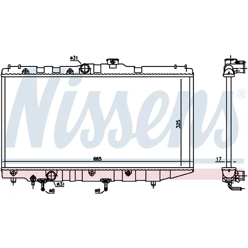 Chladič motora 647191 /NISSENS/ - obr. 4