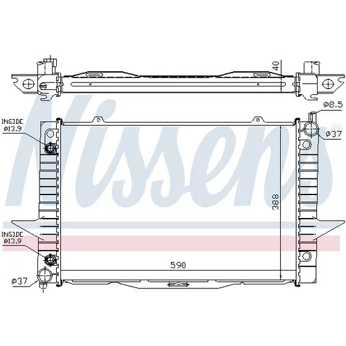 Chladič motora 65548A /NISSENS/ - obr. 4