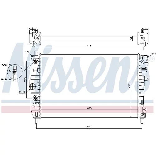 Chladič motora 66701 /NISSENS/ - obr. 9