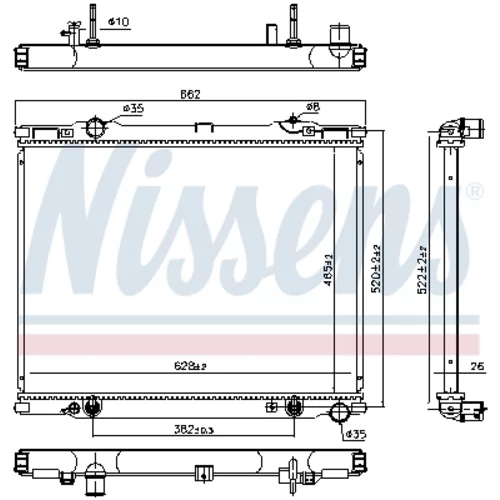 Chladič motora NISSENS 66773