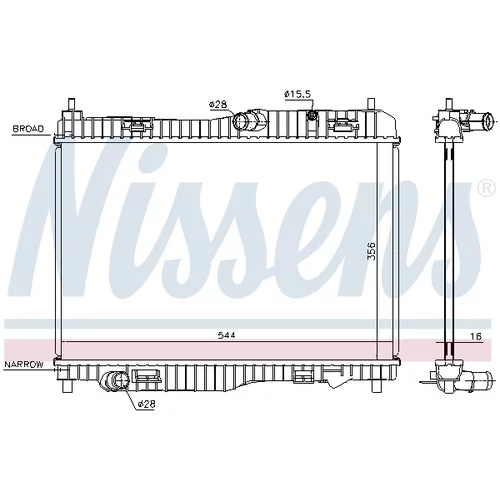 Chladič motora 66858 /NISSENS/ - obr. 5