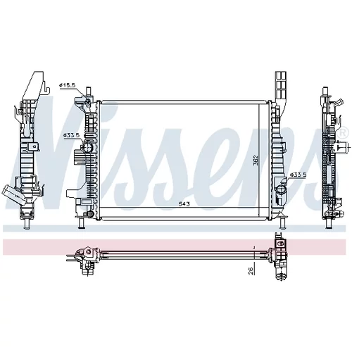 Chladič motora 66860 /NISSENS/ - obr. 4