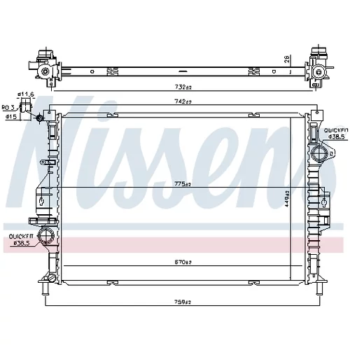 Chladič motora 66862 /NISSENS/ - obr. 4