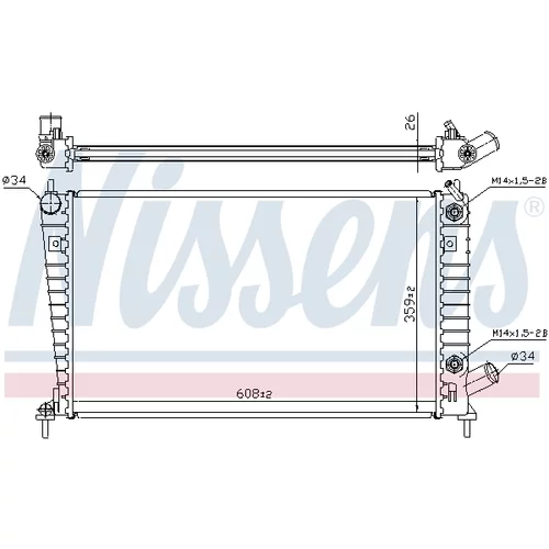 Chladič motora 68001A /NISSENS/ - obr. 9