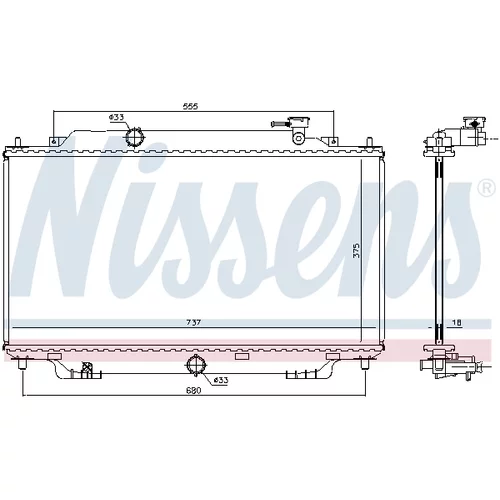 Chladič motora 68555 /NISSENS/ - obr. 4