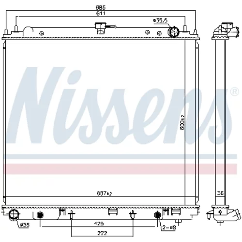 Chladič motora 68809 /NISSENS/ - obr. 4
