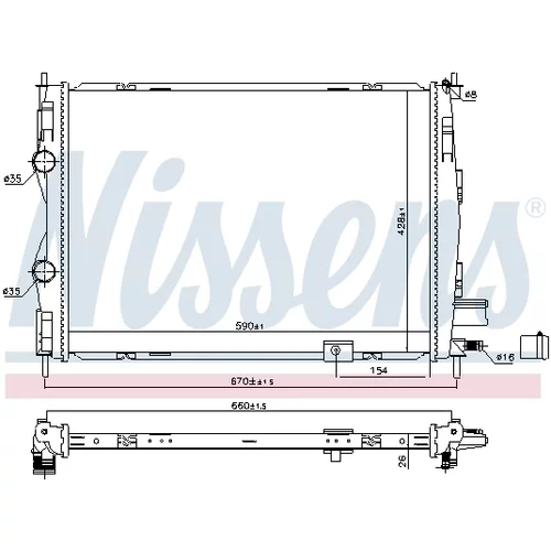 Chladič motora 68811 /NISSENS/ - obr. 5