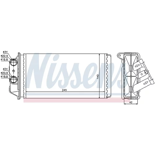 Výmenník tepla vnútorného kúrenia 71454 /NISSENS/ - obr. 5