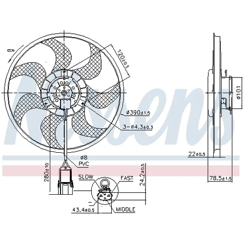 Ventilátor chladenia motora 850070 /NISSENS/ - obr. 5