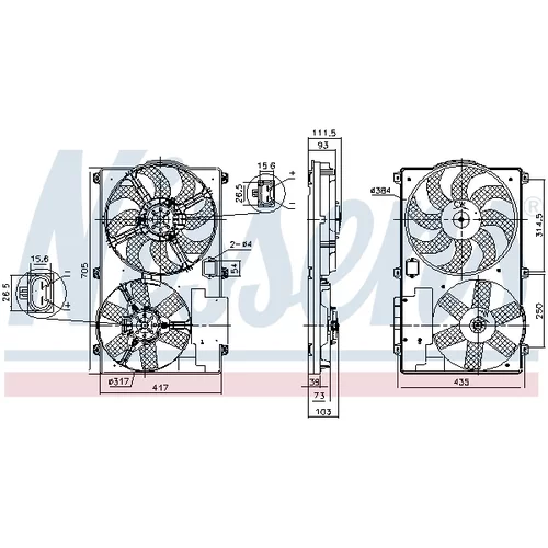 Ventilátor chladenia motora 850092 /NISSENS/ - obr. 6