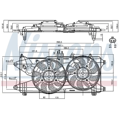 Ventilátor chladenia motora 85130 /NISSENS/ - obr. 5