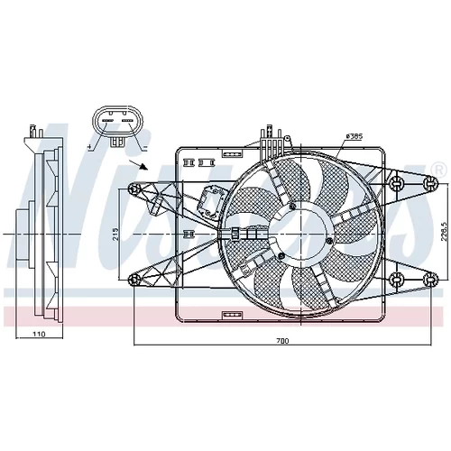 Ventilátor chladenia motora 85133 /NISSENS/ - obr. 5