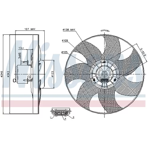 Ventilátor chladenia motora 85698 /NISSENS/ - obr. 5