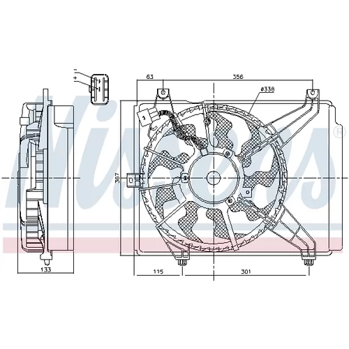 Ventilátor chladenia motora 85894 /NISSENS/ - obr. 5