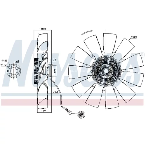 Spojka ventilátora chladenia 86020 /NISSENS/ - obr. 5