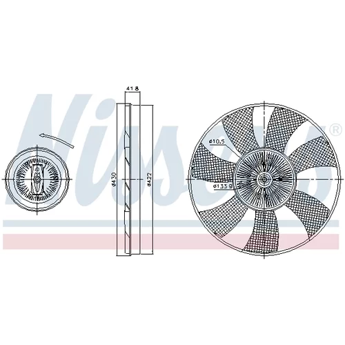 Spojka ventilátora chladenia 86217 /NISSENS/ - obr. 4