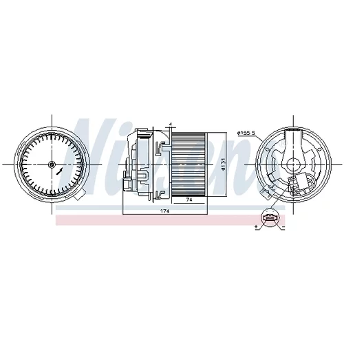 Vnútorný ventilátor NISSENS 87591