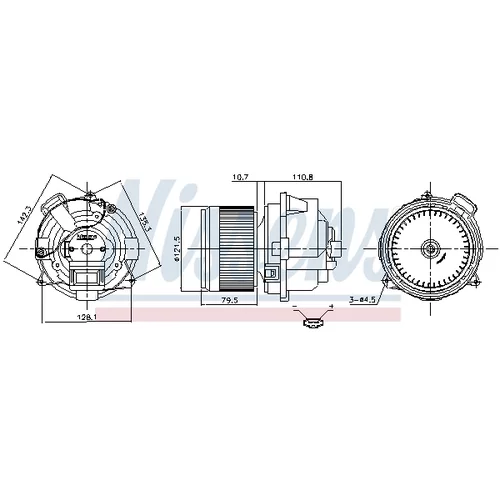 Vnútorný ventilátor NISSENS 87673