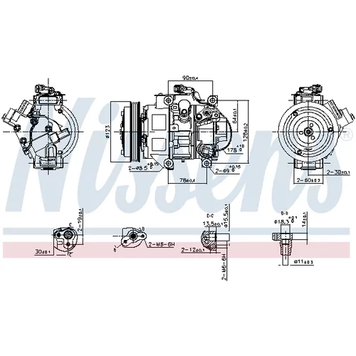 Kompresor klimatizácie 890872 /NISSENS/ - obr. 6
