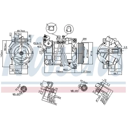 Kompresor klimatizácie 89350 /NISSENS/ - obr. 9