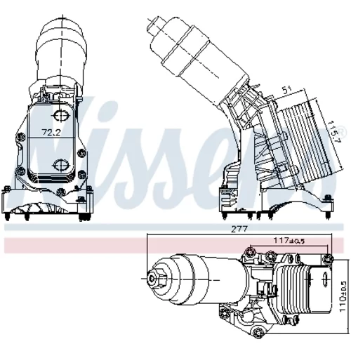 Chladič motorového oleja 91395 /NISSENS/