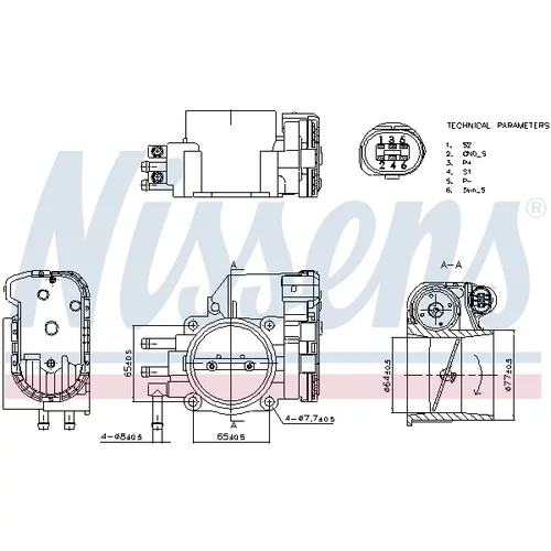Hrdlo škrtiacej klapky 955036 /NISSENS/ - obr. 5