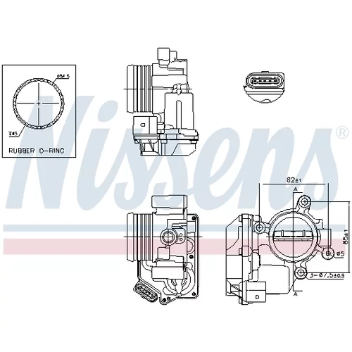 Hrdlo škrtiacej klapky 955053 /NISSENS/ - obr. 5