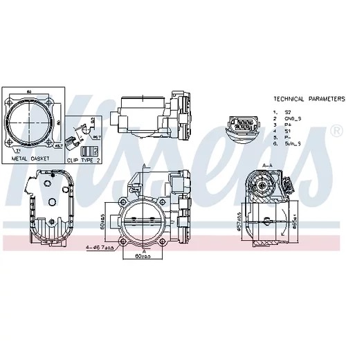 Hrdlo škrtiacej klapky 955150 /NISSENS/ - obr. 6