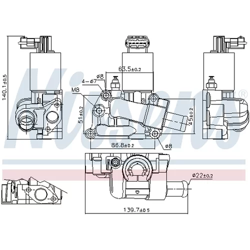 EGR ventil 98204 /NISSENS/ - obr. 6