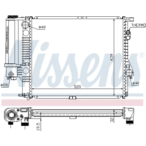 Chladič motora 60607A /NISSENS/ - obr. 5