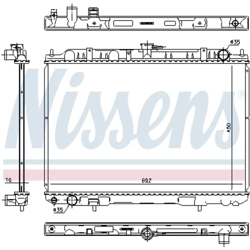 Chladič motora 606161 /NISSENS/ - obr. 4